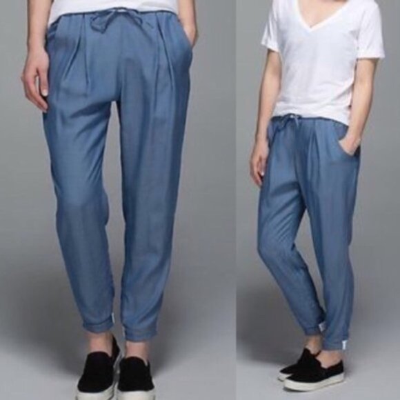 Lululemon‎ City Jogger Blue Denim Women Size 6 - Picture 1 of 10